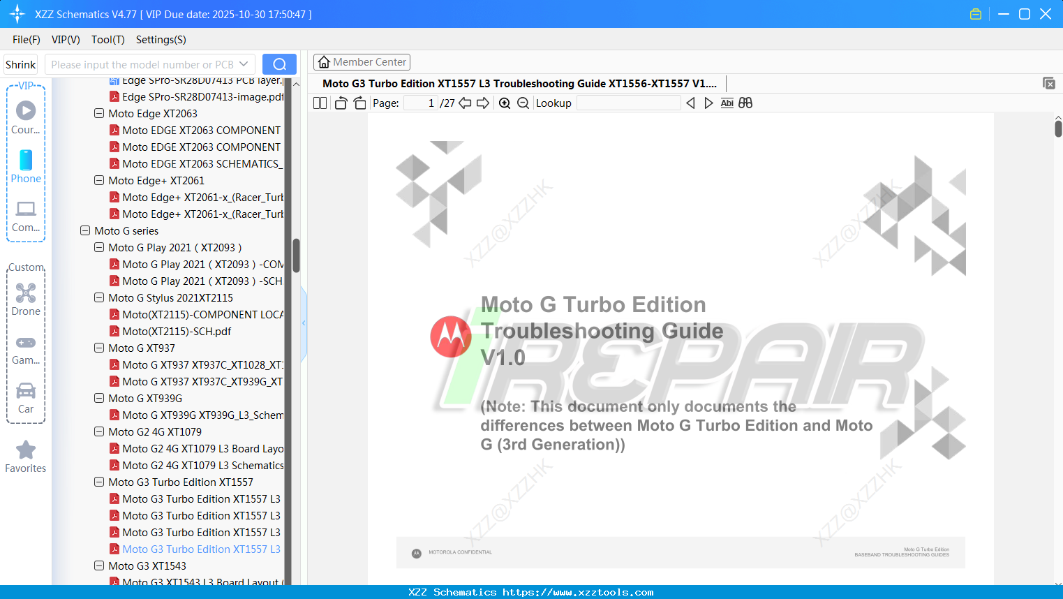 Motorola Moto G3 Turbo Edition XT1557 L3 Troubleshooting Guide XT1556-XT1557 V1.0